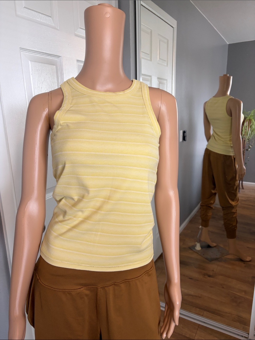 Madewell Yellow Striped Tank Top